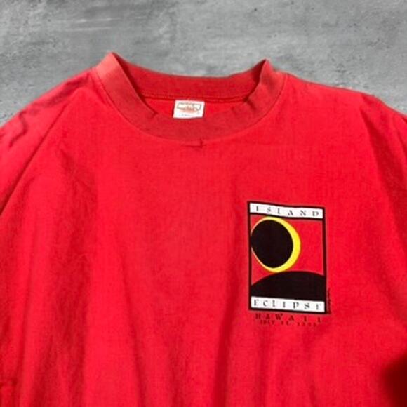 Vintage Island Eclipse Hawaii 1991 Red Crazy Shirt - Picture 2 of 8